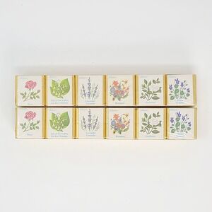 English Bath Cubes Lot of 2 Sets of 6 Scented Vintage Made in England SEALED